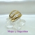 AN 527 Anillo Plata con Oro super ancho