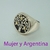 AN 538 Anillo grande Plata con Oro arbol - Mujer y Argentina