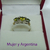 AN 539 Anillo Plata con Oro con tres cubics - comprar online