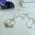 G 083 Conjunto cadena forcet con dije redondo con flores y cubic - comprar online