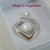 D 072 Dije de Plata corazon con piedra Nacar de 10 mm