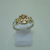 AN 547 Anillo Plata con Oro Solitario cubic Ambar - comprar online