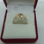 AN 547 Anillo Plata con Oro Solitario cubic Ambar - tienda online