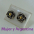 AR 029 Aros de Plata con Oro modelo rosita rococo - comprar online