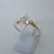 AN 194 Anillo Plata con Oro con piedras cubics central - comprar online