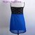 B 004 Baby doll con microtul azul combinado con puntilla