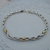 PP 087 Pulsera hueca redonda nro 4 Plata con Oro - comprar online