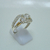 AN 359 Anillo Plata con Oro con piedras cubics y circones - tienda online