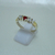 AN 060 Anillo de Plata con Oro tres piedras cubics - comprar online