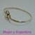 E 006 Pulsera esclava Plata con Oro con dije flor - comprar online