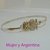 E 007 Pulsera Plata con Oro modelo lechuza - Mujer y Argentina