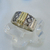 AN 193 Anillo Plata con Oro ancho. - comprar online