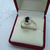 AN 523 Anillo Plata con Oro con cubic negro central