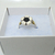 AN 014 Anillo Plata con Oro modelo flor con piedra Onix - comprar online