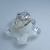 AN 553 Anillo Plata con Oro con cubic cristal ovalado - comprar online