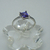 AN 192 Anillo de Plata rodinado con cubic Violeta - tienda online