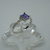 AN 192 Anillo de Plata rodinado con cubic Violeta