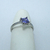 AN 192 Anillo de Plata rodinado con cubic Violeta - comprar online