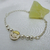 PP 107 Pulsera de Plata con carita de nene Plata y Oro - comprar online