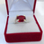 AN 563 Anillo Plata con Oro cubic Ovalado Rojo - comprar online