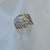 AN 195 Anillo Plata con Oro calado - comprar online