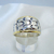 AN 071 Anillo Plata con Oro ancho macizo 8 gramos - comprar online