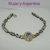 PUL 034 Pulsera Panther Plata con Oro con cubic Lila - comprar online