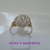 AN 518 Anillo Plata con Oro estilo frutilla. 18 piedras - tienda online