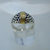 AN 229 Anillo Plata con Oro con aplique central - comprar online