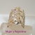 AN 516 Anillo Plata con Oro macizo ancho. Peso 8 grs - tienda online