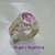 AN 524 Anillo Plata con Oro con cubic rosa y circones cristal - Mujer y Argentina