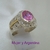 AN 524 Anillo Plata con Oro con cubic rosa y circones cristal - tienda online