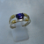 AN 432 Anillo Plata con Oro con piedra cubics