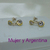 AR 056 Aros Plata con Oro doble cubic