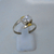 AN 135 Anillo Plata con Oro con cubic cristal - comprar online