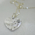 G 166 Dije de plata corazon con cubic con cadena singapour - comprar online