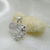 G 166 Dije de plata corazon con cubic con cadena singapour en internet