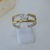 AN 310 Anillo Plata con Oro con piedra cubics - tienda online