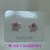 AR 023 Aros de Plata con piedra cubic rosa - comprar online