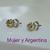 S 037 Aros Plata con Oro flor - comprar online