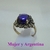 S 041 Anillo de Plata con piedar cubic Violeta - comprar online