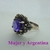 S 041 Anillo de Plata con piedar cubic Violeta - Mujer y Argentina