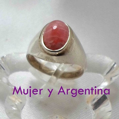 AN 056 Anillo de Plata con piedra Rodocrocita