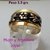 AN 377 Anillo Plata con Oro flores en relieve