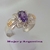 AN 507 Anillo Plata con Oro con cubic lila y circones - comprar online