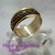 AN 382 Anillo de Plata con Oro modelo alianza con grabados en onda - comprar online