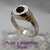 AN 322 Anillo Plata con Oro con piedra Onix - comprar online