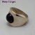 AN 264 Anillo de Plata con piedra central Onix de 10 mm - comprar online