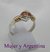 AN 105 Anillo Plata con Oro con piedra cubic color Ambar