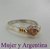 AN 105 Anillo Plata con Oro con piedra cubic color Ambar en internet